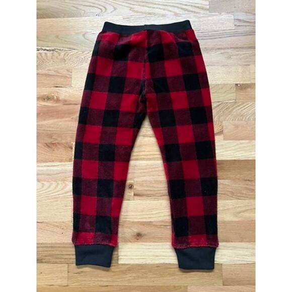 Abercrombie Kids Red Buffalo Check Fleece PJ Set (Size 7/8) - Picture 5 of 6